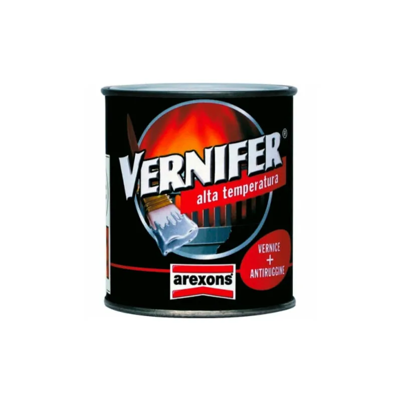 Vernifer smalto - alta temperatura - vernice antiruggine a gel da 500 ml - nero - Arexons