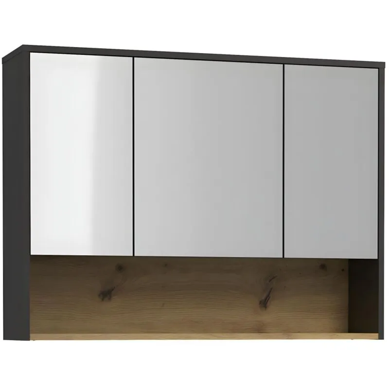 Armadietto a muro da bagno 100 cm Antracite - yangra