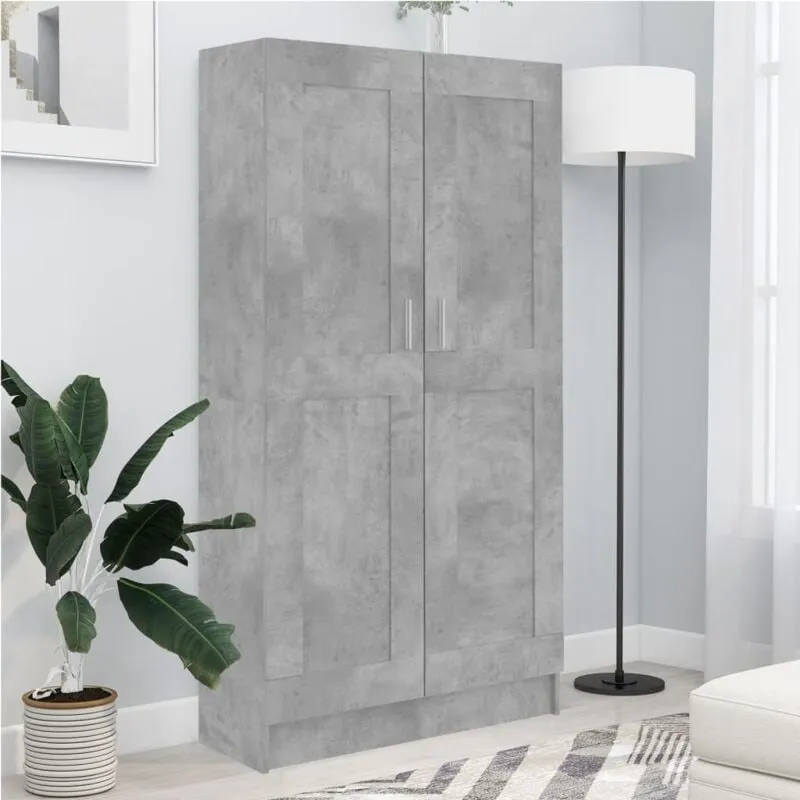 Libreria Grigio Cemento 82,5x30,5x150 cm in Legno Multistrato - Vidaxl