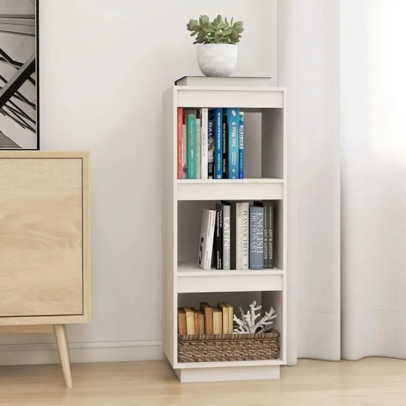 VidaXL Libreria/Divisorio Bianco 40x35x103cm in Legno Massello di Pino