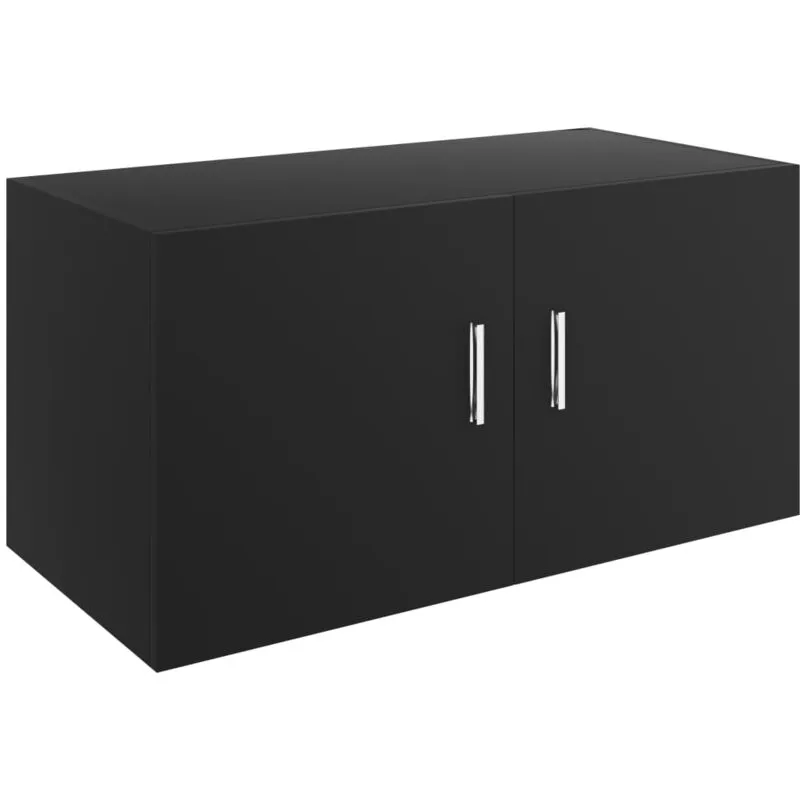 Vidaxl - Armadietto da Parete Nero 80x39x40 cm in Legno Multistrato Nero