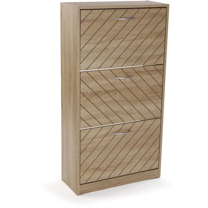 Versa - Niall Scarpiera in Stile Rustico, Misure (h x l x p) 107 x 57 x 24 cm, Marrone