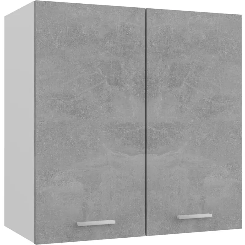 Mobile Pensile Grigio Cemento 60x31x60 cm in Legno Multistrato Vidaxl Grigio