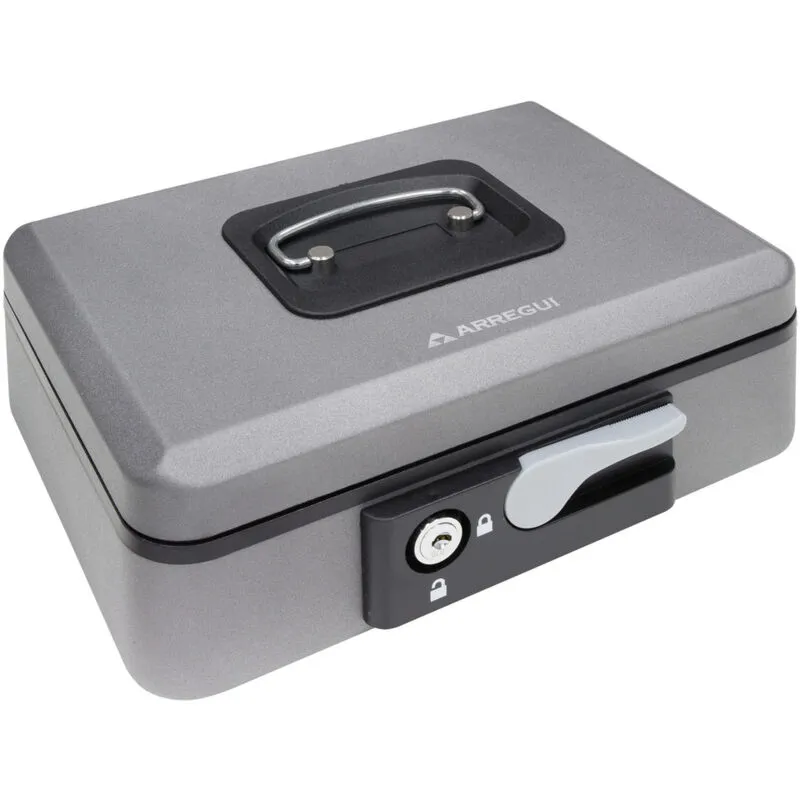  Popup C9736 Cassetta di sicurezza con chiave e pulsante per contare e trasportare denaro Cassetta Portavalori in acciaio con vassoio