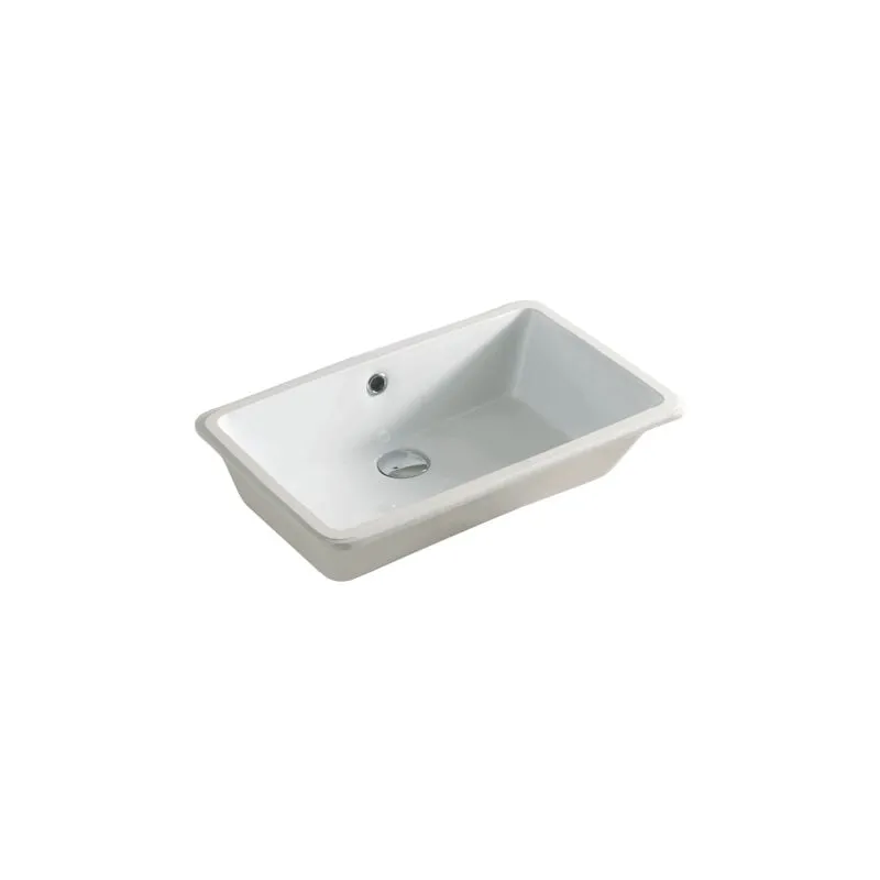 Art Ceram - Lavabo Gea incasso sottopiano cm. 53x34,5 in ceramica bianco