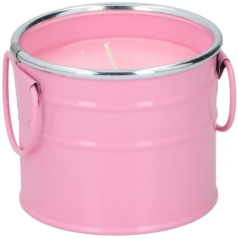 Arti Casa - Anti-Mücken-Citronella-Kerze im Eimer (rosa)