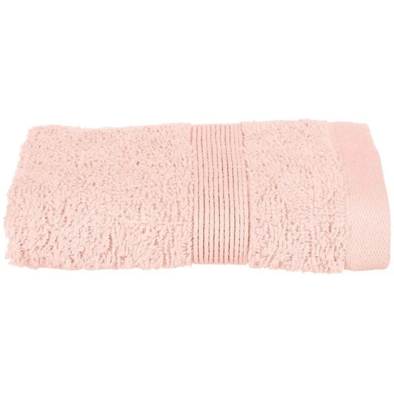 Asciugamano ospite Essentiel in cotone rosa 30x50cm - Atmosphera créateur d'intérieur