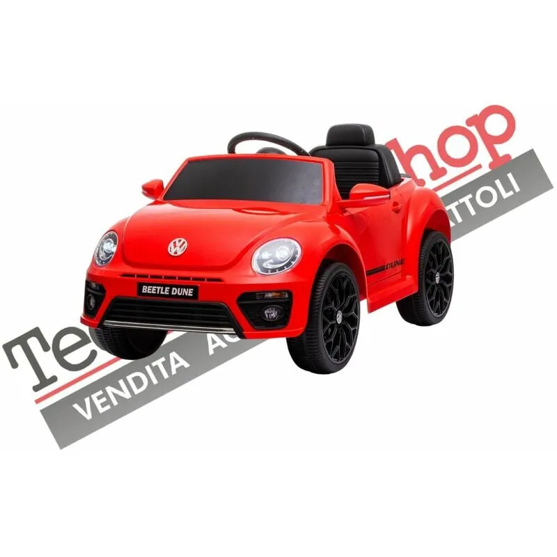 Auto Elettrica per Bambini Volkswagen Maggiolino New Beetle Small 12V-Rosso