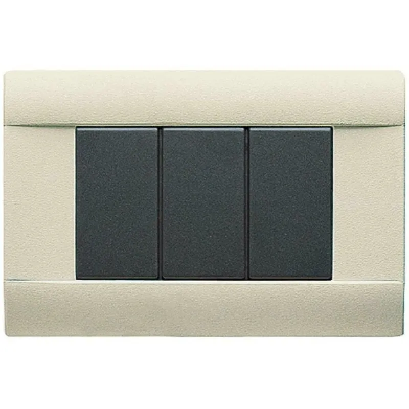 Placca 3 moduli bianca serie blanc 45p03bp - 