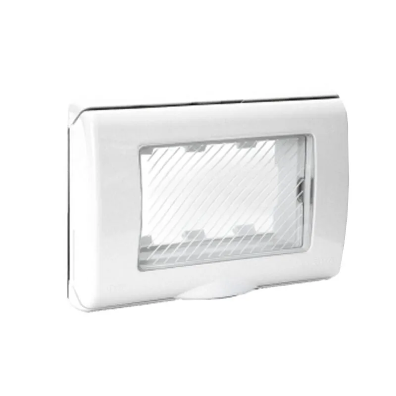  - Placca Stagna per Serie Sistama 45 con coperchio IP55 3 Moduli Bianco 45SP43BN