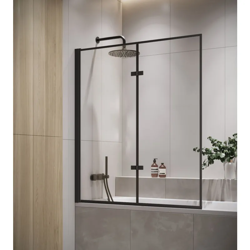 Badplaats - Parate Vasca da bagno Medal 100 x 140 cm - nero - 5mm con rivestimento