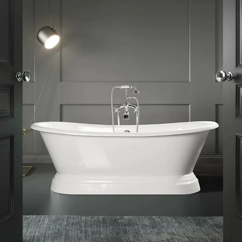 Vasca da bagno freestanding in ghisa stile classico southport bianca 180 cm