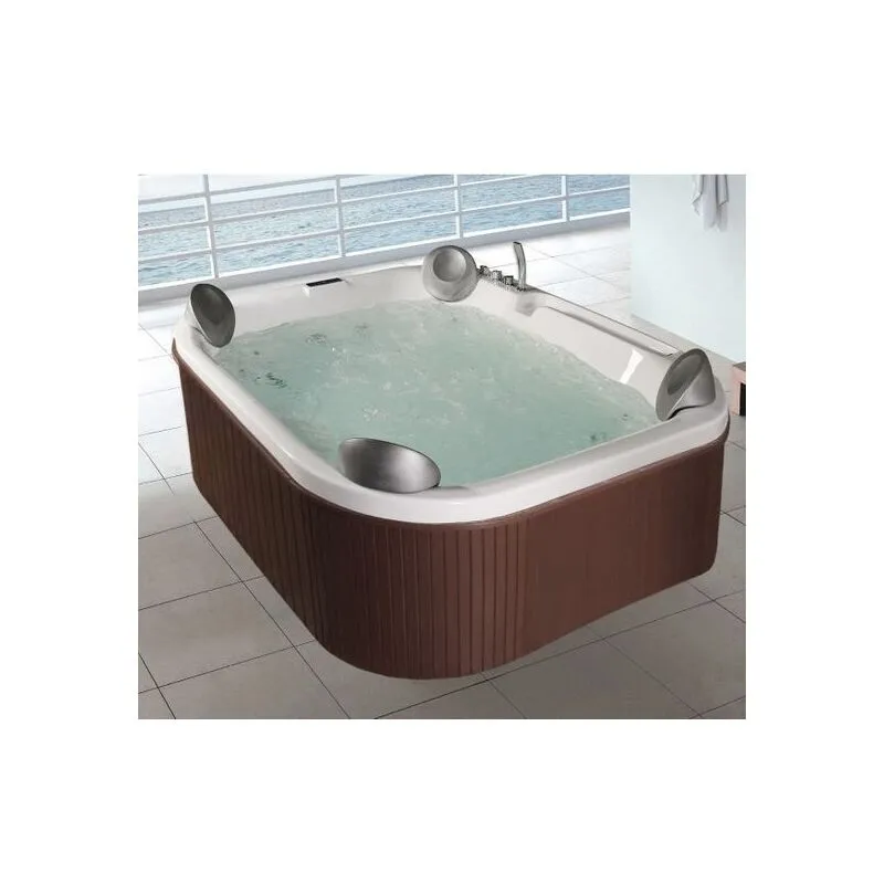 Bagno Italia Minipiscina idromassaggio spa relax 200x200 cm 37 getti 6 posti bluetooth led ozonoterapia