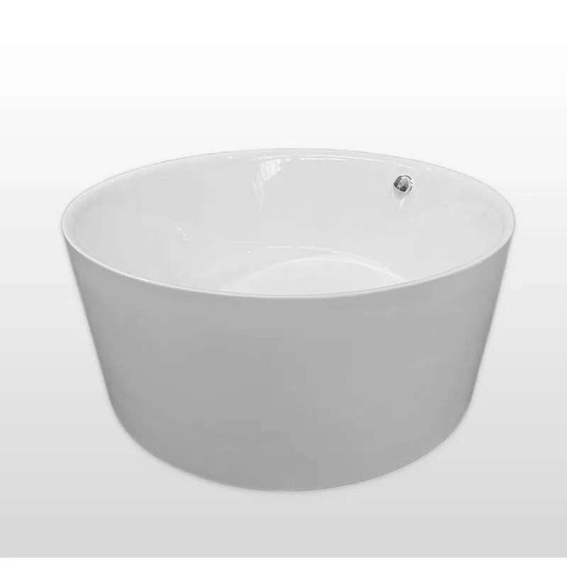 Vasca rotonda da centro stanza 134 cm altezza 60 cm bianco lucida - Bagno Italia