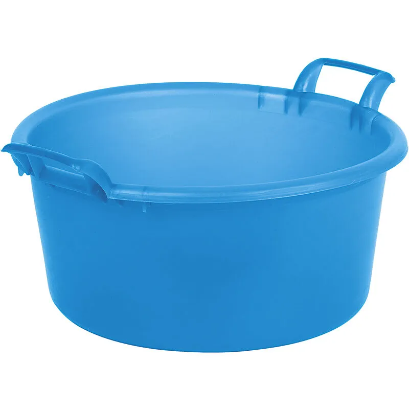 Mobil Plastic - Bagno tondo / bacinella in plastica diametro 34 cm - Azzurro azzurro