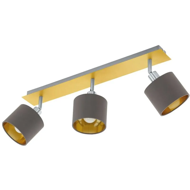 Spot Contemporaneo Valbiano In Acciaio Ottone 3 Luci E14 7W Ip20