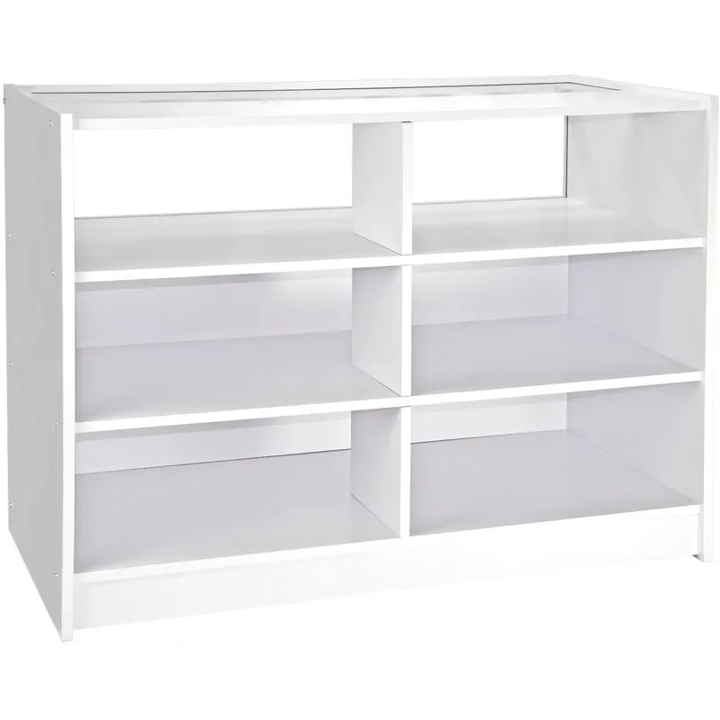 Monster-shop - Bancone B1200 Bianco Brillante per Negozio 120cm x 60cm x 90cm - Bianco Brillante