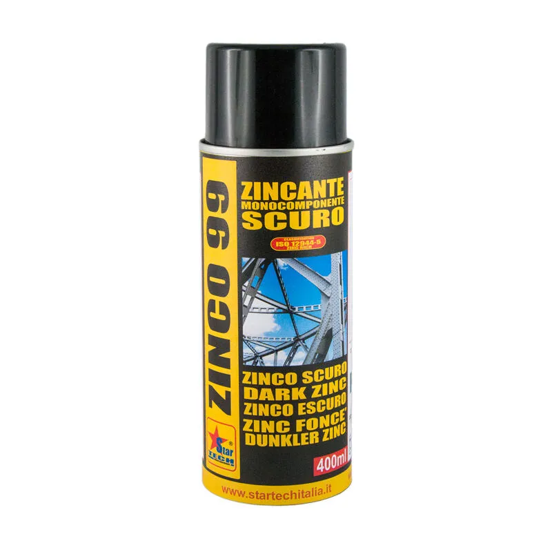 ZINC 99 bomboletta 400 ml vernice zinco scuro spray zincante monocomponente 3 Pezzi