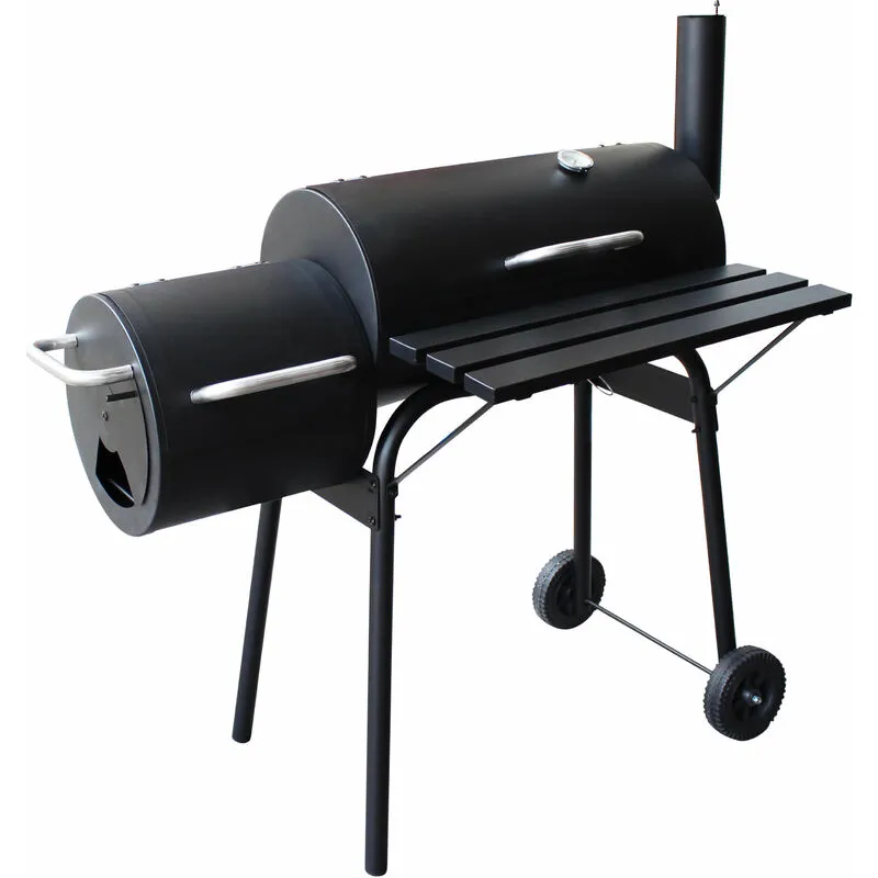 Milani Home - Barbecue a carbonella affumicatore con ruote da campeggio grigliata di design americano