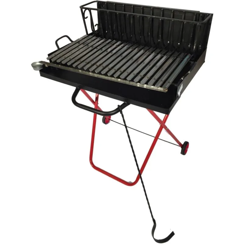 Arnold - barbecue a legna pieghevole con griglia in acciaio, 50x65x94 cm