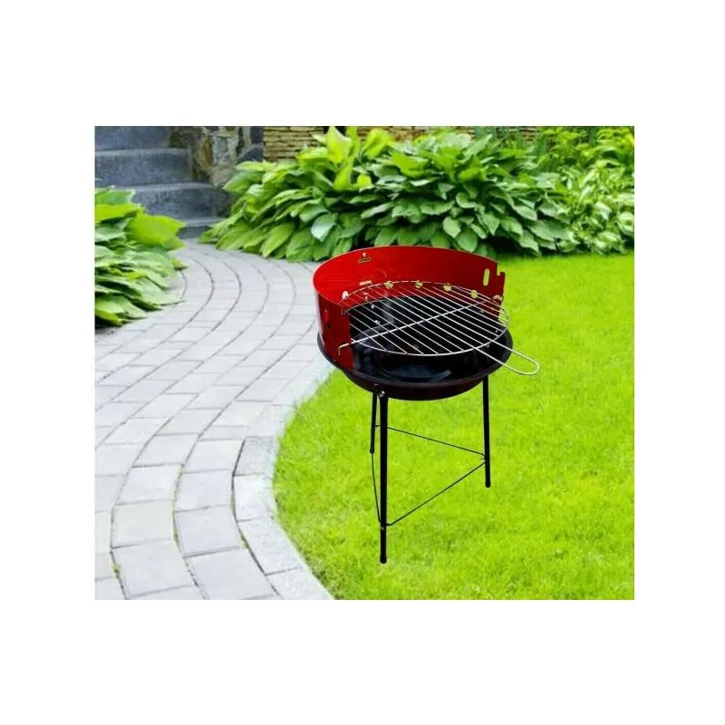 Topolenashop - barbecue bbq a carbone griglia carbonella 2 ripiani giardino campeggio