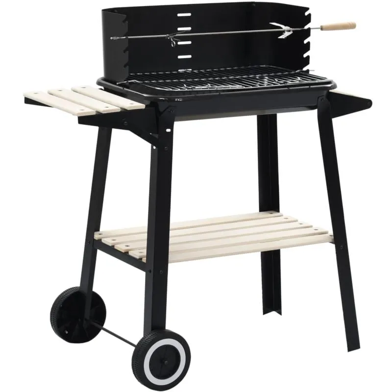 Vidaxl - Barbecue Mobile a Carbonella con Ruote 70366