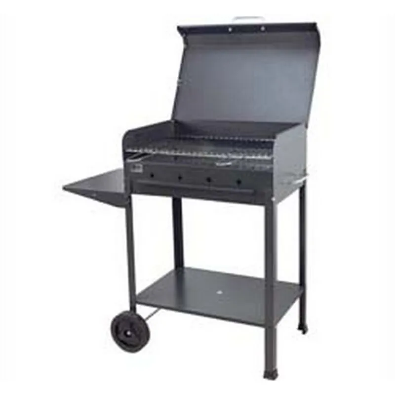 Mille - barbecue rettangolare a carbonella 'stella' con ruote - griglia CM.57,5X37