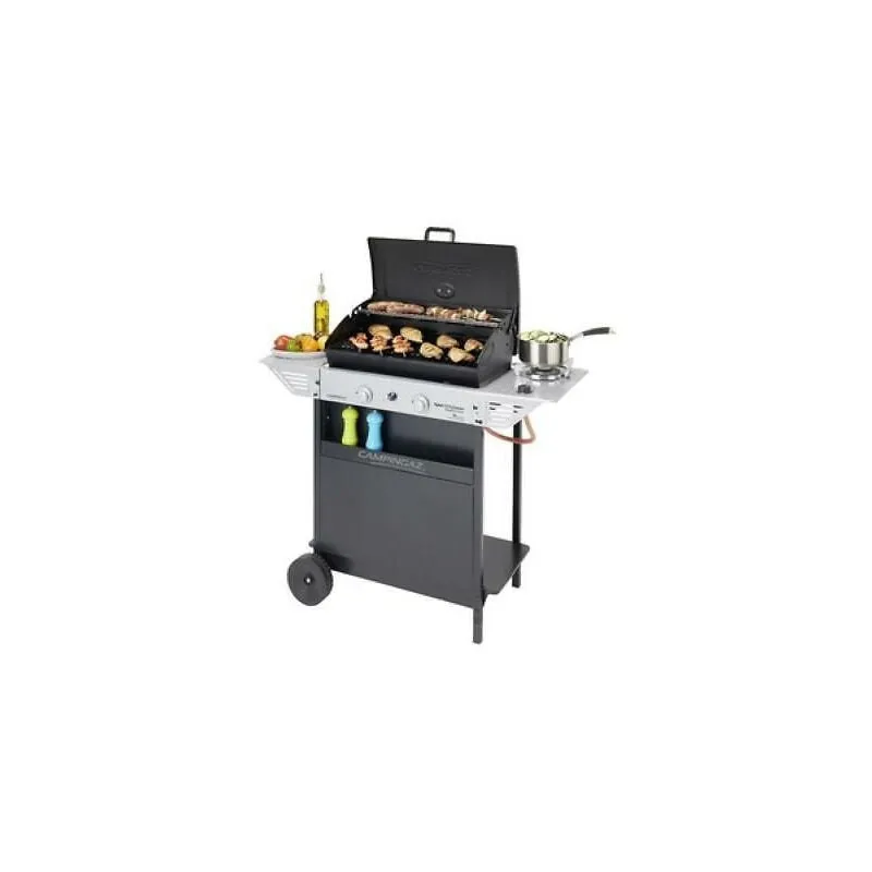  - Barbecue a gas pietra lavica xpert200ls rocky con fornello laterale