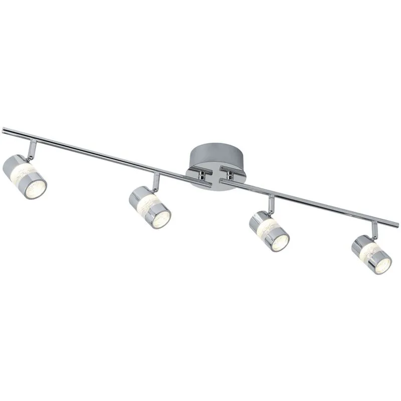 Plafoniera Contemporanea Bolle Acciaio Cromo Policarbonato Led 21,2W 3000K