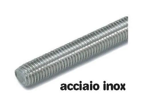 Barra Filettata in Acciao Inox A2 Din 975 8 mm lunghezza 1 Metro