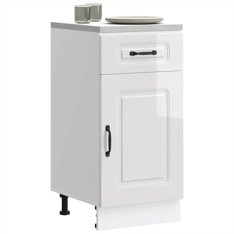 Vidaxl - Base da Cucina Kalmar Bianco Lucido in Legno Multistrato 7793