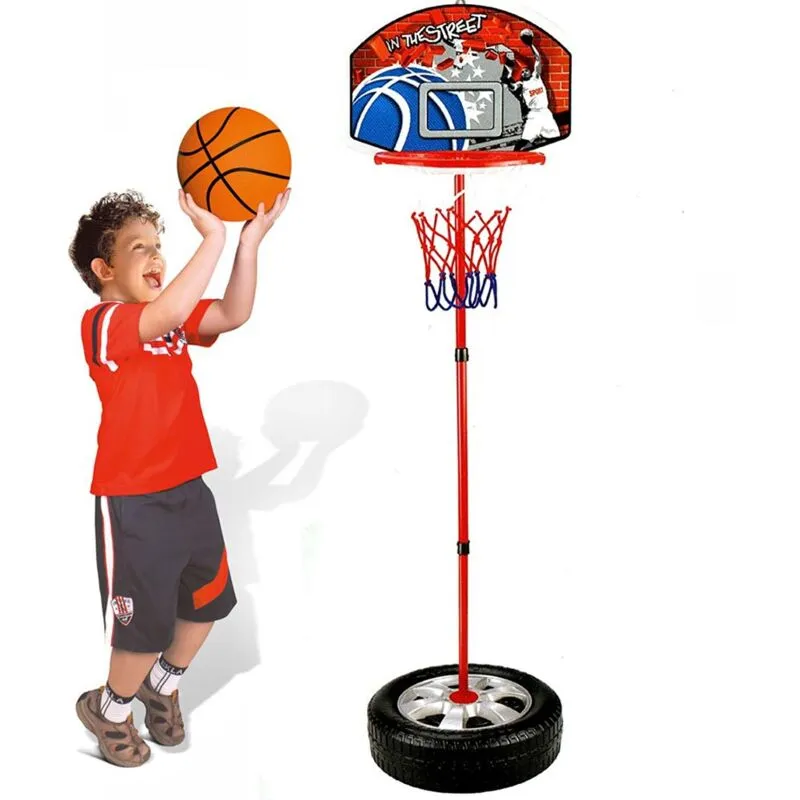 Basket Canestro Piantana Per Bambini Altezza Regolabile Fino 120cm Con Pallone