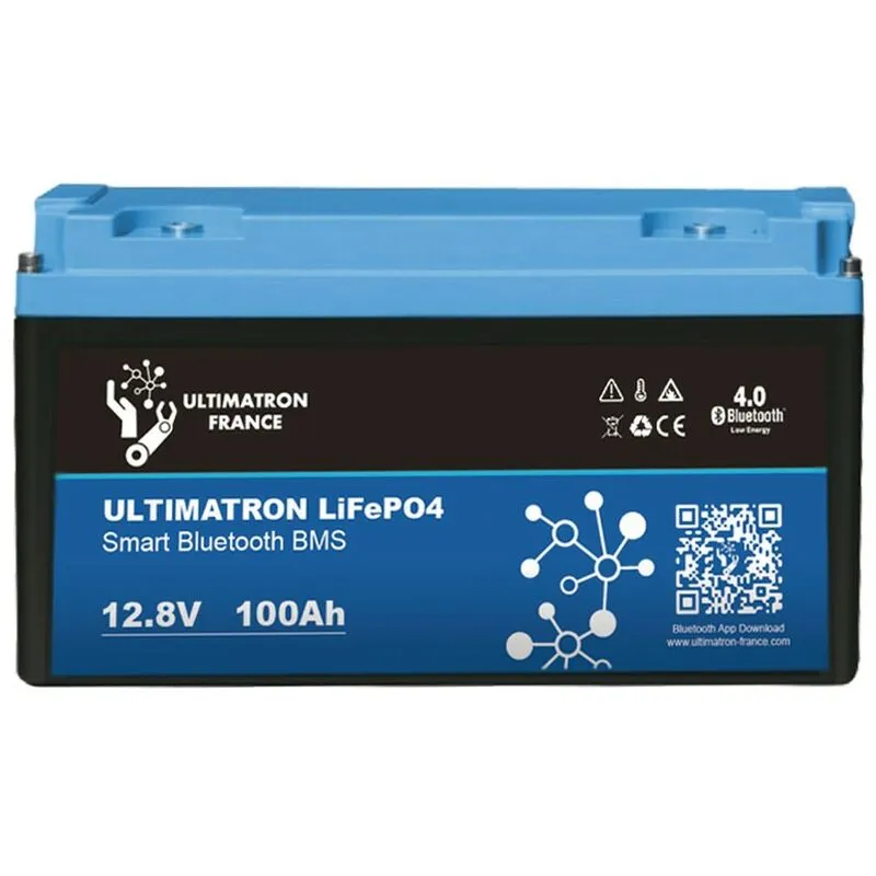 Batteria al Litio 12V 100Ah con bms Smart Bluetooth Ultimatron France