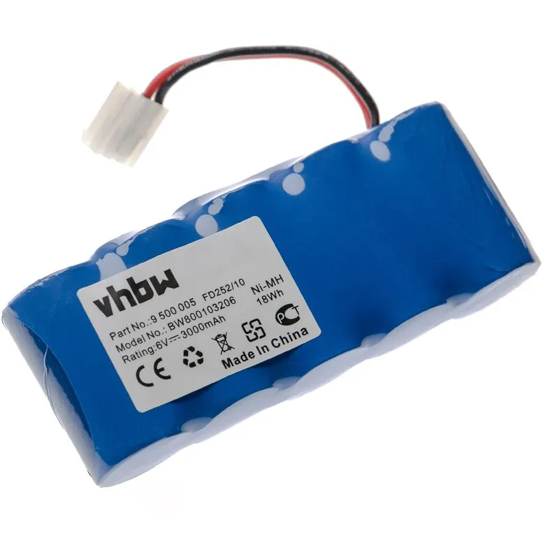 vhbw batteria compatibile con Bosch Rollfix D870E, D962E serrande, cancelli (3000mAh, 6V, NiMH)