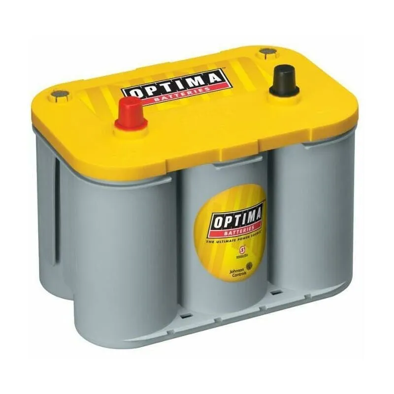  - Batteria Optima Yellowtop 12V capacità 55Ah, spunto 765A, polarità positiva a sx, dimensione 254x175x200 mm, altezza al cope 64541