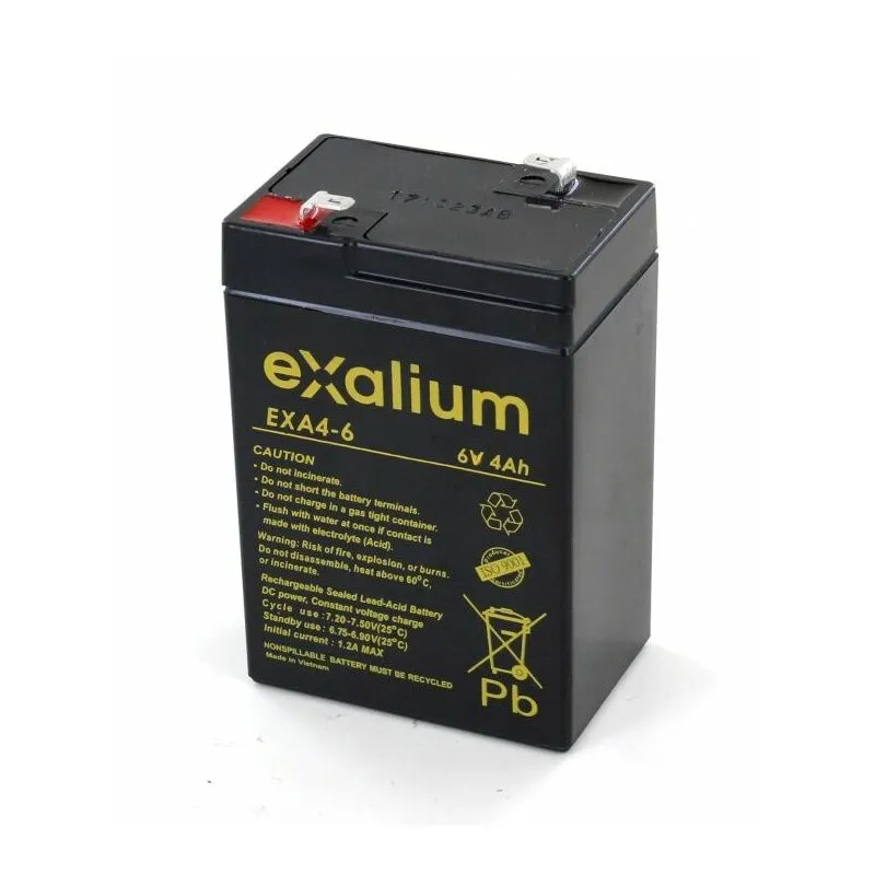 Exalium - Batteria piombo 6V 4Ah EXA4-6