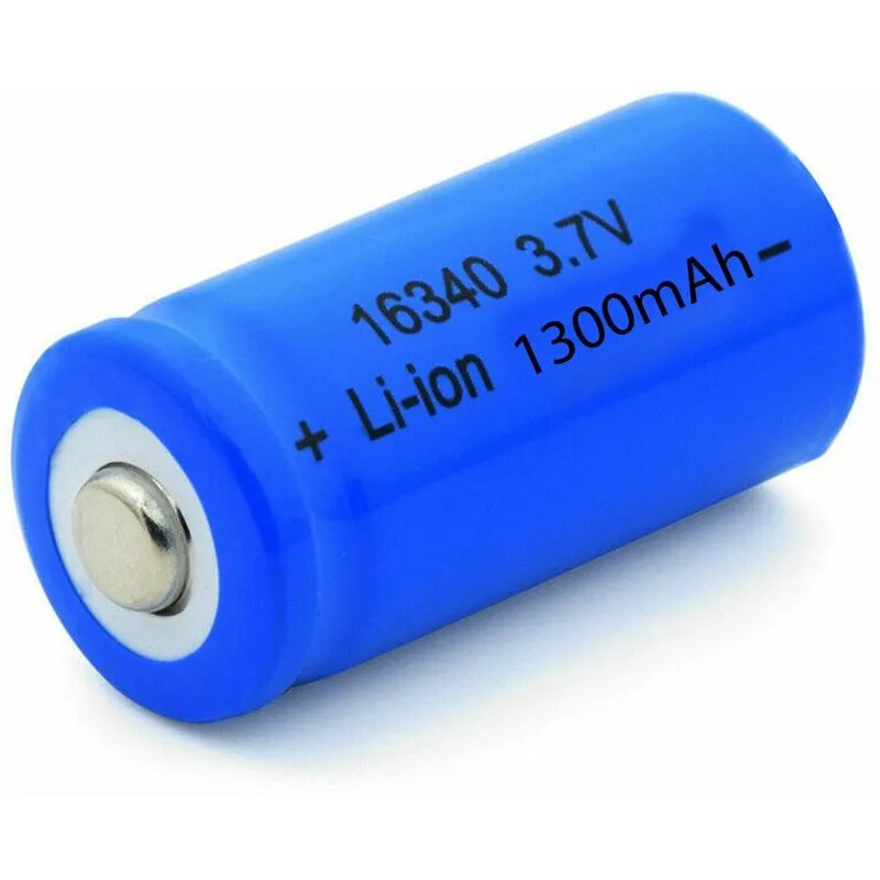 Batteria Ricaricabile lc 16340 Pila Litio 1300mAh 3.7v Pila Torcia Lampada