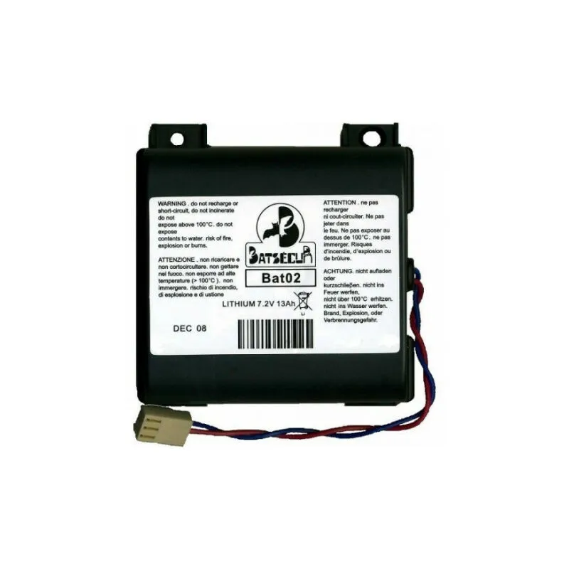 Batsecur - BAT02 batteria per antifurto litio 7,2V