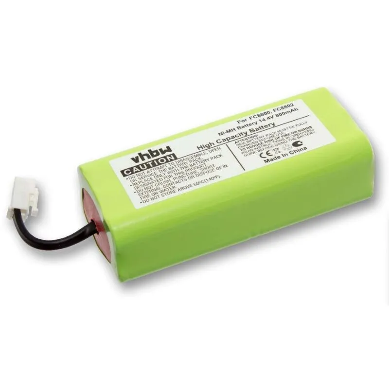 Batteria compatibile con Philips Easystar FC8800, FC8800/01, FC8802, FC8802/01, FC8802/02 aspirapolvere home cleaner (800mAh, 14,4V, NiMH) - Vhbw