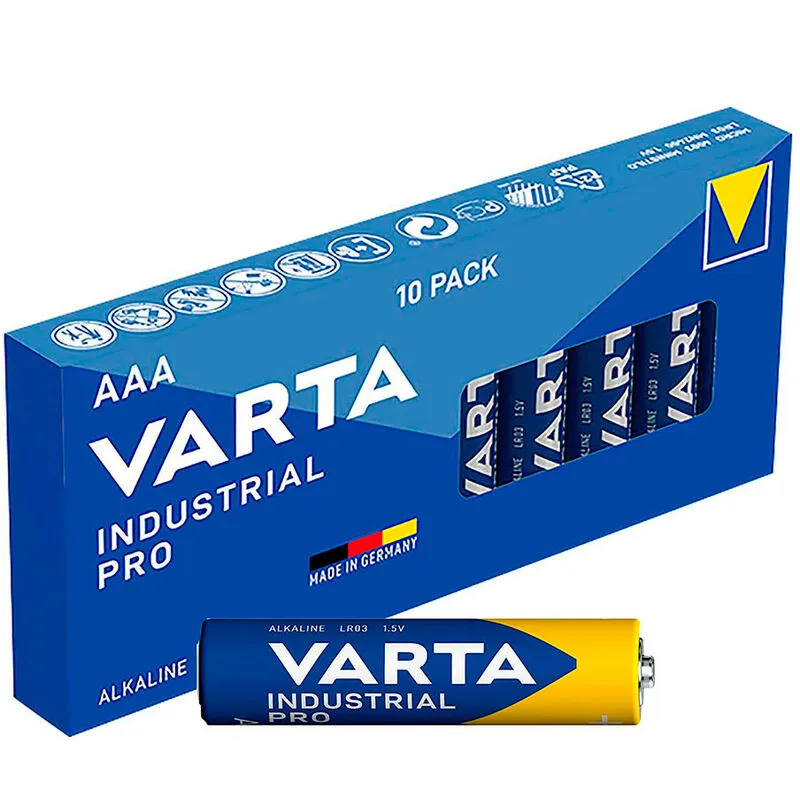 Confezione 10 batterie aaaa lr03  industriale pro ø10,5x44,5mm