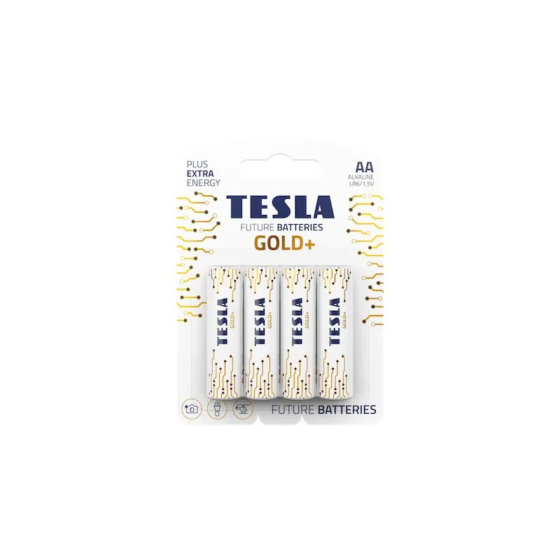 Batterie Alkaline Tesla AA Pz 4 Serie Gold+ - 5
