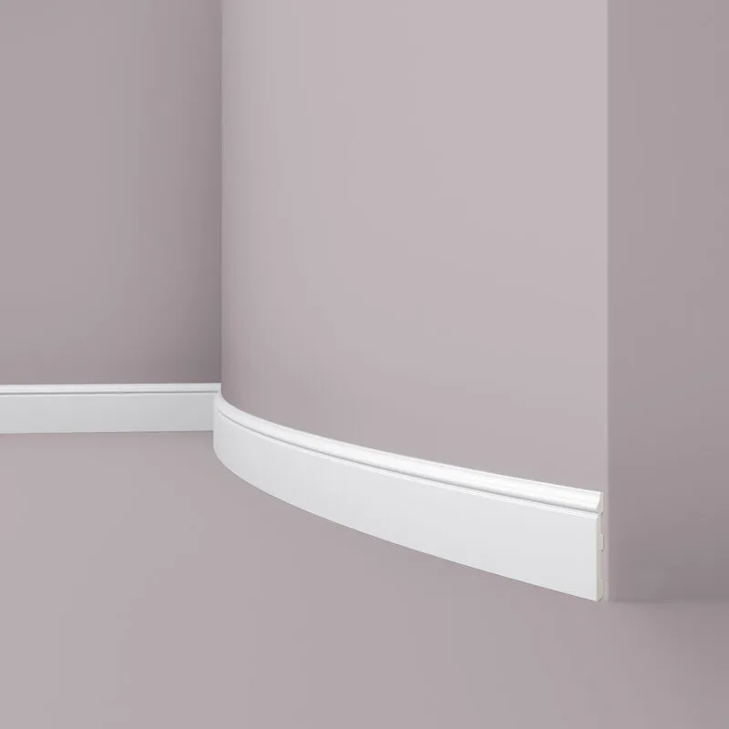 Battiscopa  FL1 Flex wallstyl Noel Marquet modanatura tipo stucco cornice flessibile design classico senza tempo bianco 2 m - bianco