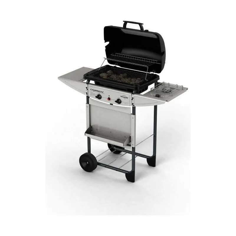  Barbecue Expert Deluxe 110X50 H 111 2 bruciatori acciaio inox Griglia acciaio cm 50x30 - Articolata cm 50x18 Coperchio-forno con termometro