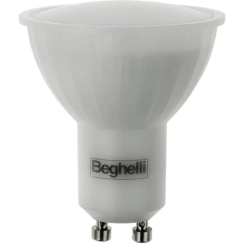 Q.ta'. 10 beghelli led GU10 6W 57009 calda 3000K