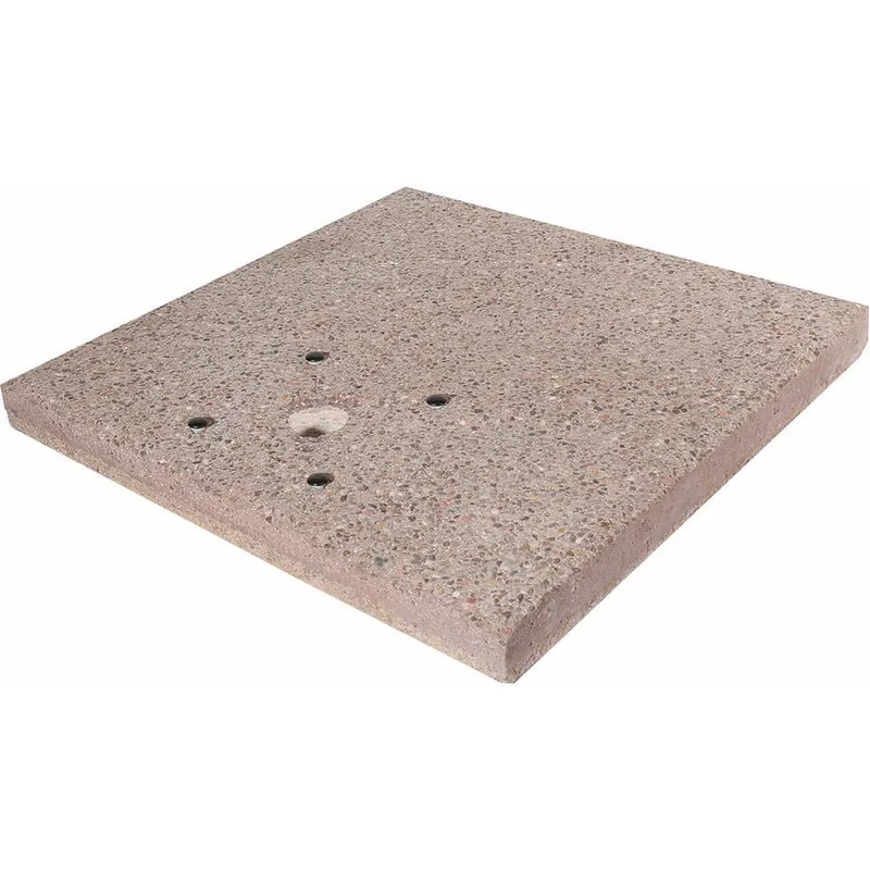 Base Quadrata 40x40x5 cm per Fontane con Ghiera Grande in Cemento Belfer 42/BSE/1