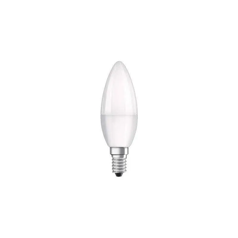 Lampadina a fiamma smerigliata E14 LED, 4,9W, bianco caldo.