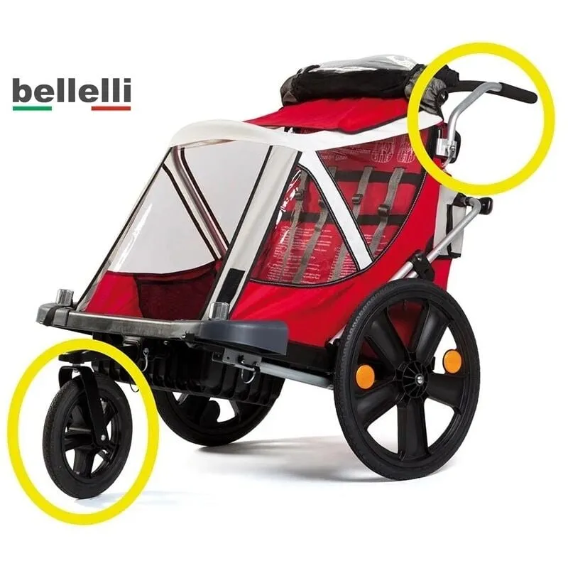 Carrello passeggino per bici Bellelli kit urban' con maniglione