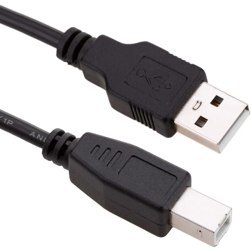 Bematik - Cavo stampante nero da usb a maschio a usb b maschio da 5 m