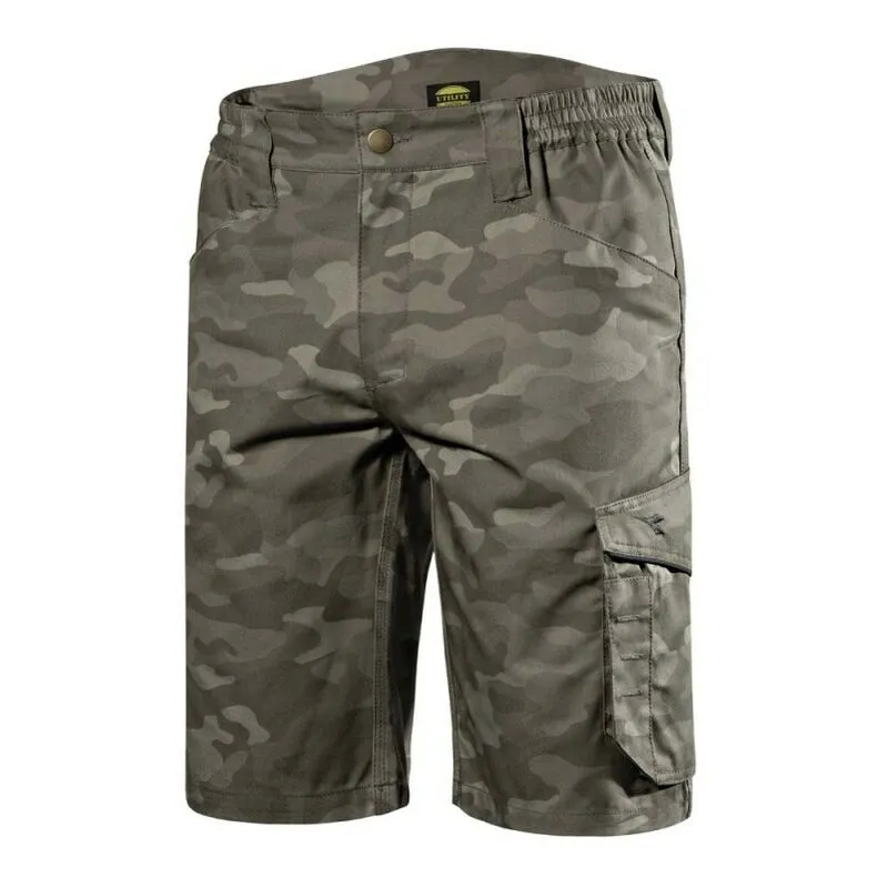  - Utility - bermuda - bermuda poly camo 3XL - grey hemp