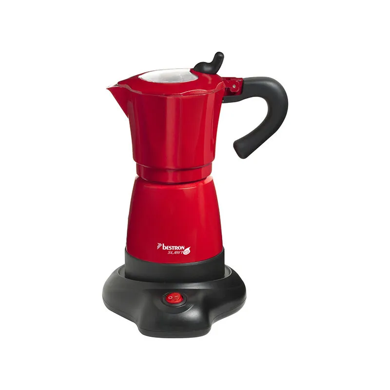 Caffettiera elettrica italiana 6 tazze 480w rossa - aes480 